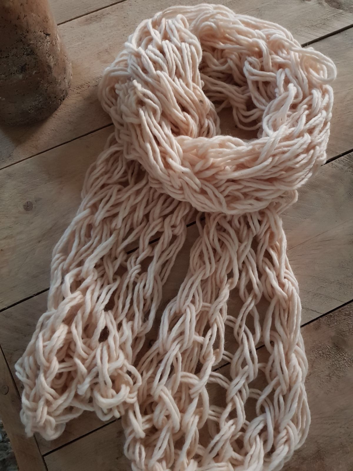 Gebreide sjaal 30 x 280 cm , 100 % wol | ItteDesigns