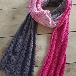 Lange sjaal Whirl Pink Ittedesigns