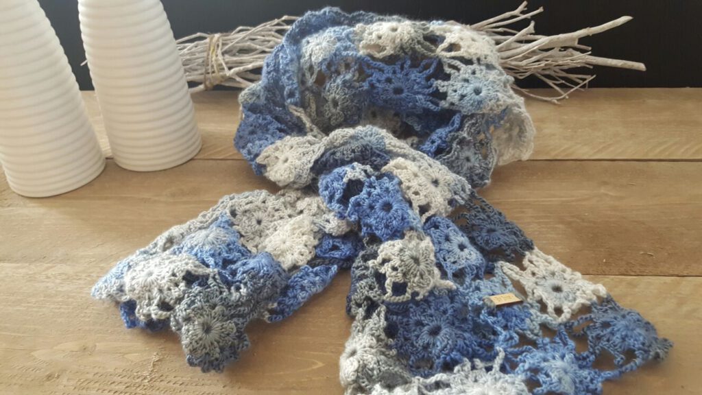 Handgemaakte Sjaal Blue ItteDesigns