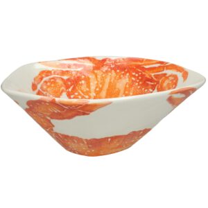 Bowl Crab Ceramic Orange 32x30x12.5cm Schaal Krab Keramiek